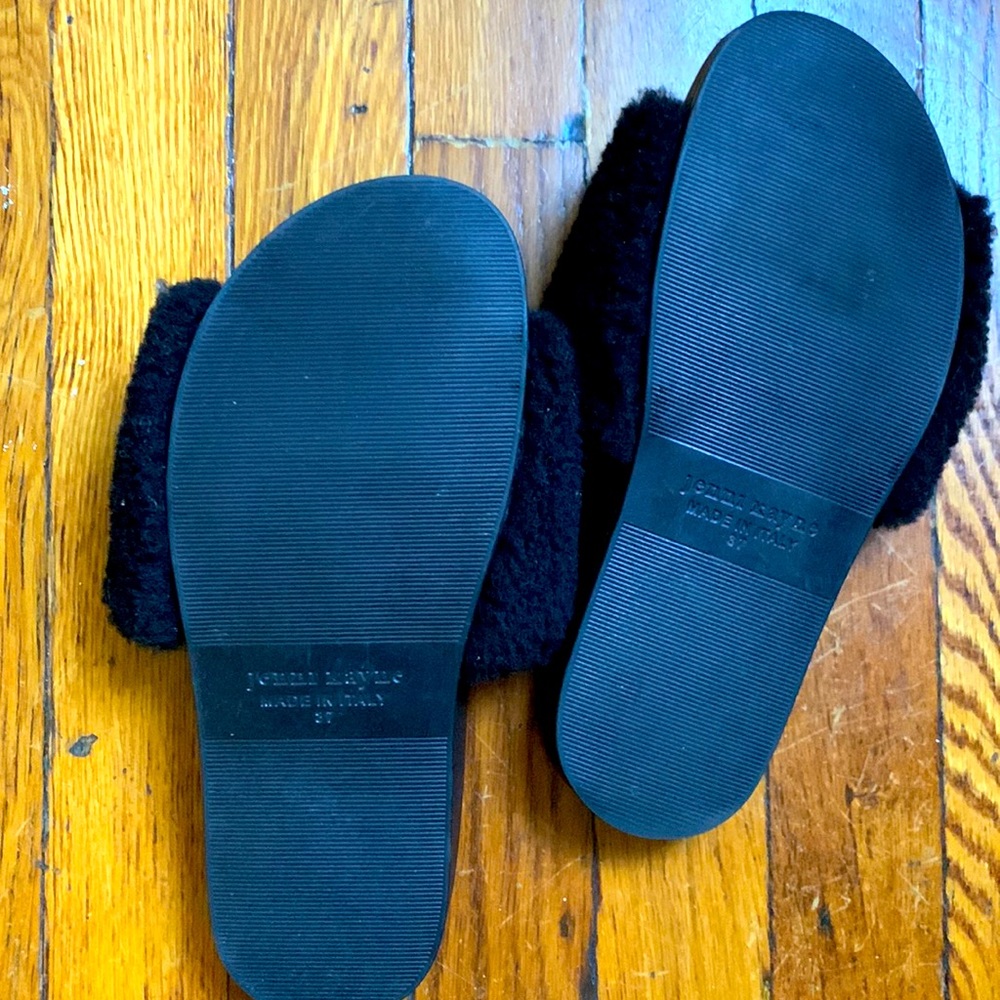 Jenni Kayne Shearling black slides. Size 37 (7) - Picture 3 of 4